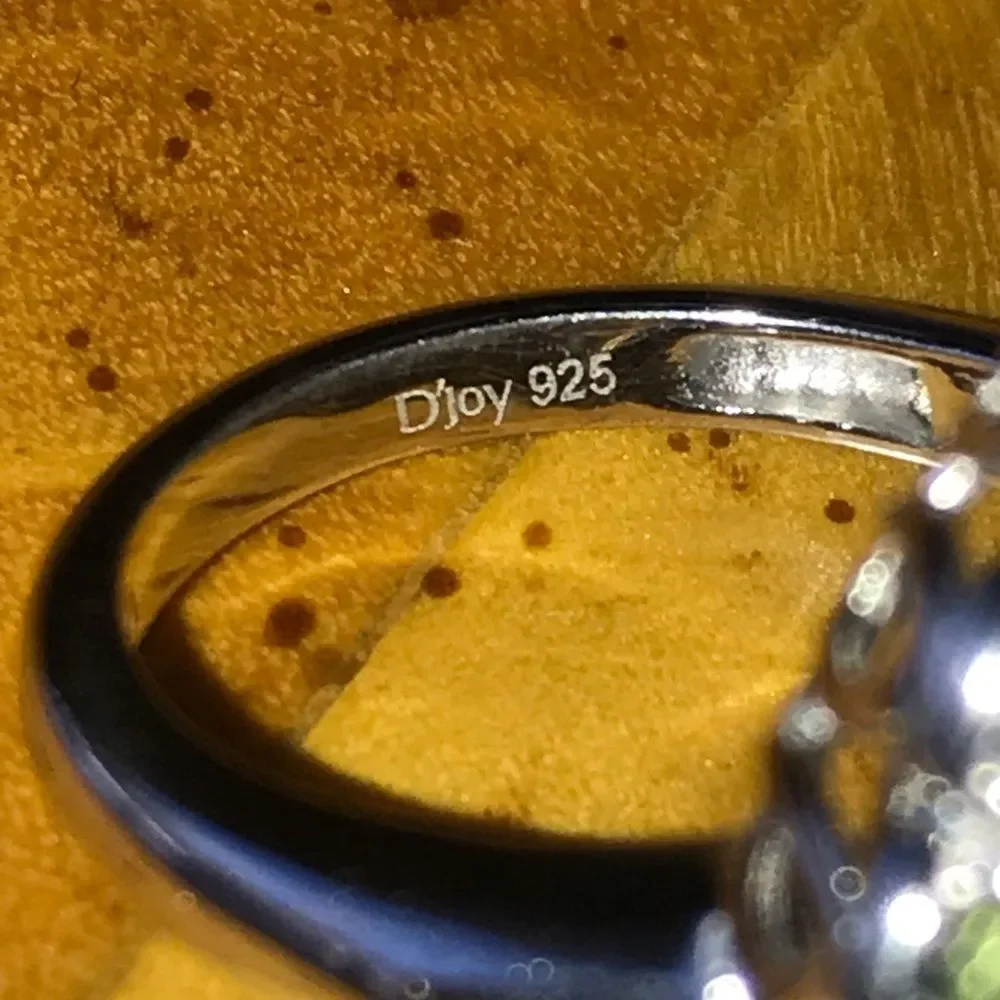 Natural Shadowkite Sterling Silver Cocktail Ring Size 7